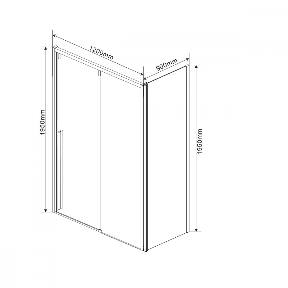 Душевой уголок Lugano VSR-1L9012CLGM-1, 1200*900, вороненая сталь, стекло прозрачное