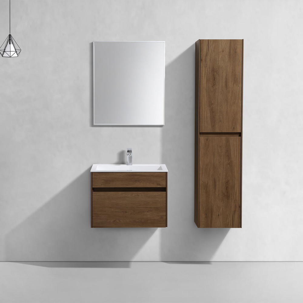 База под раковину Chiara 600 подвесная, 1 выкатной ящик soft-close, T.Oak