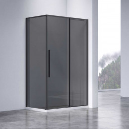 Душевой уголок Slim-N VSR-4SN8012CGB, 1200*800, черный, стекло тонированное