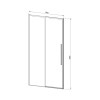 Душевая дверь Slim-N VDS-4SN140CL, 1400, хром, стекло прозрачное