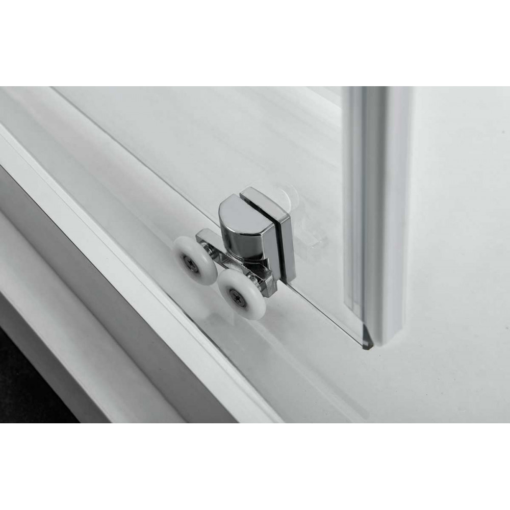 Душевая дверь Alpha VDS-3AL110CLB, 1100, черный, стекло прозрачное