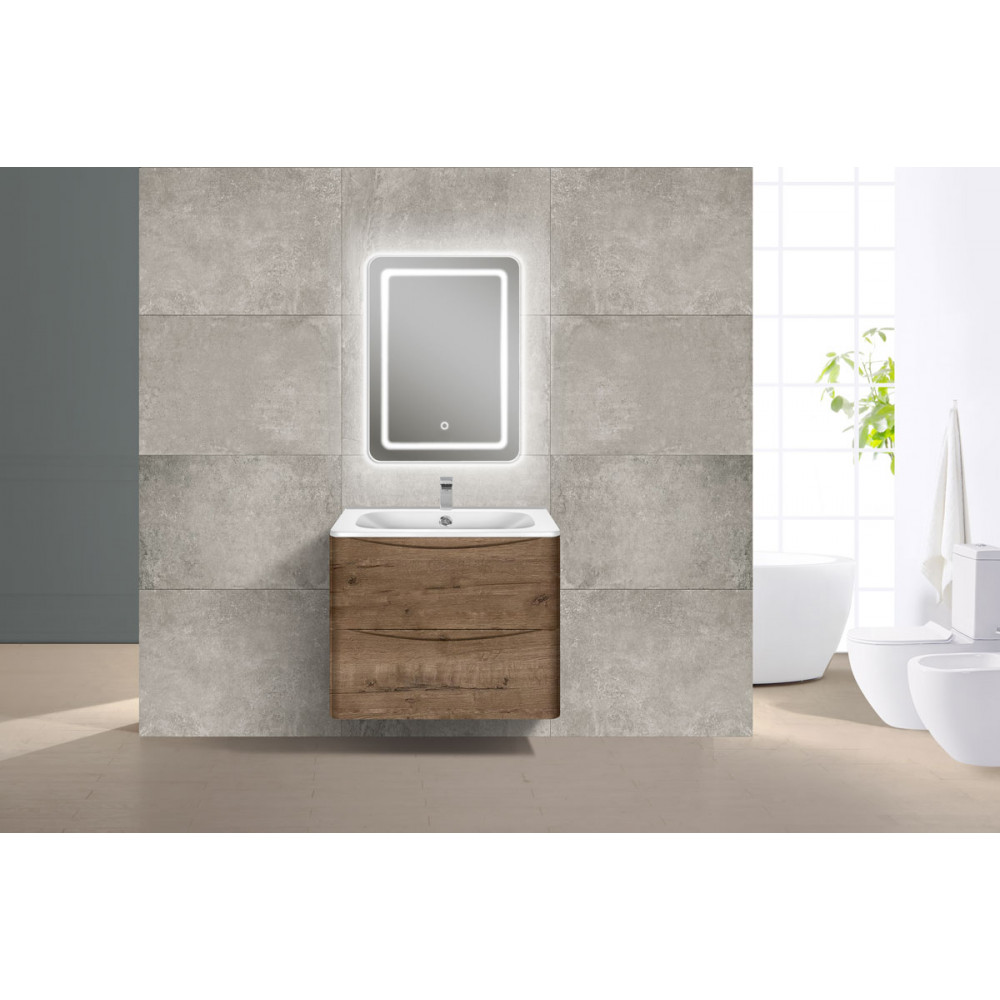 База под раковину Paola 600 подвесная, 2 выкатных ящика soft close, V.Oak