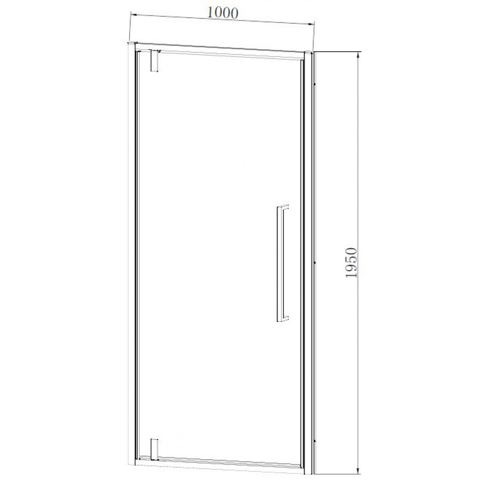 Душевая дверь Alpha VDP-3AL100CL , хром, стекло прозрачное