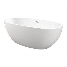Ванна акриловая Vincea VBT-509, 1650*750*590, цвет белый, слив-перелив в комплекте, хром