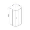 Душевой уголок Garda VSQ-1G800CL, 800*800, хром, стекло прозрачное