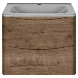 База под раковину Paola 600 подвесная, 2 выкатных ящика soft close, V.Oak