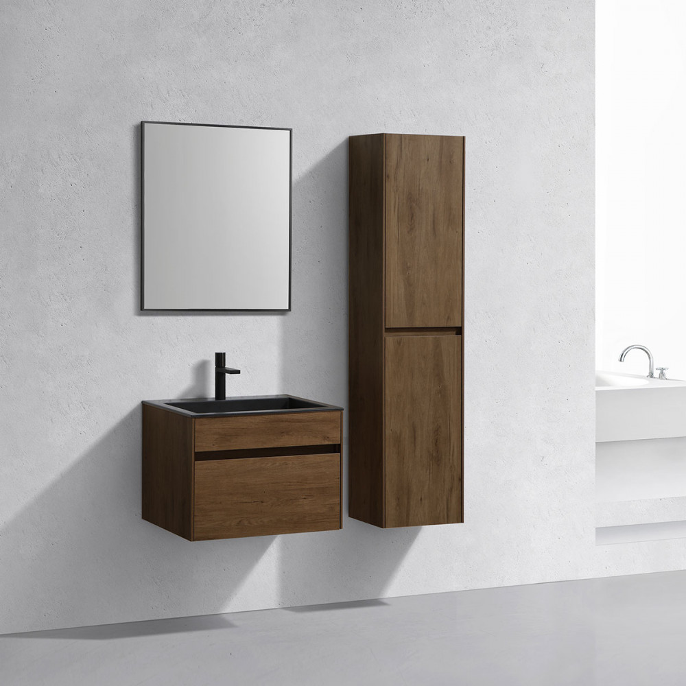 База под раковину Chiara 600 подвесная, 1 выкатной ящик soft-close, T.Oak