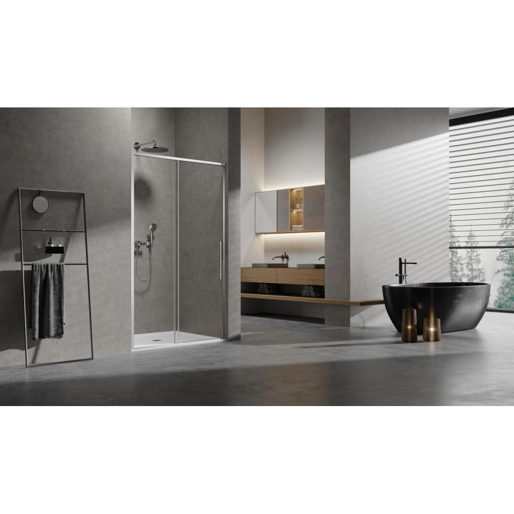 Душевая дверь Slim VDS-6SL110CL, 1100, хром, стекло прозрачное
