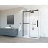 Душевой уголок Como Soft VSR-1CS8012CLB, 1200*800, черный, стекло прозрачное
