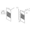 Душевая перегородка Walk-In VSW-1HC800CFB, 800*2000, черный, стекло прозрачное/рифленое