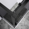 Душевой уголок Slim-N VSR-4SN8012CGB, 1200*800, черный, стекло тонированное