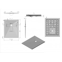 Поддон для душа из искусственного камня  VST-4SR8010W, 1000*800*25, белый матовый