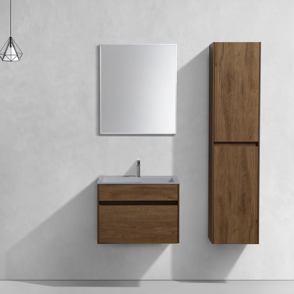 База под раковину Chiara 600 подвесная, 1 выкатной ящик soft-close, T.Oak