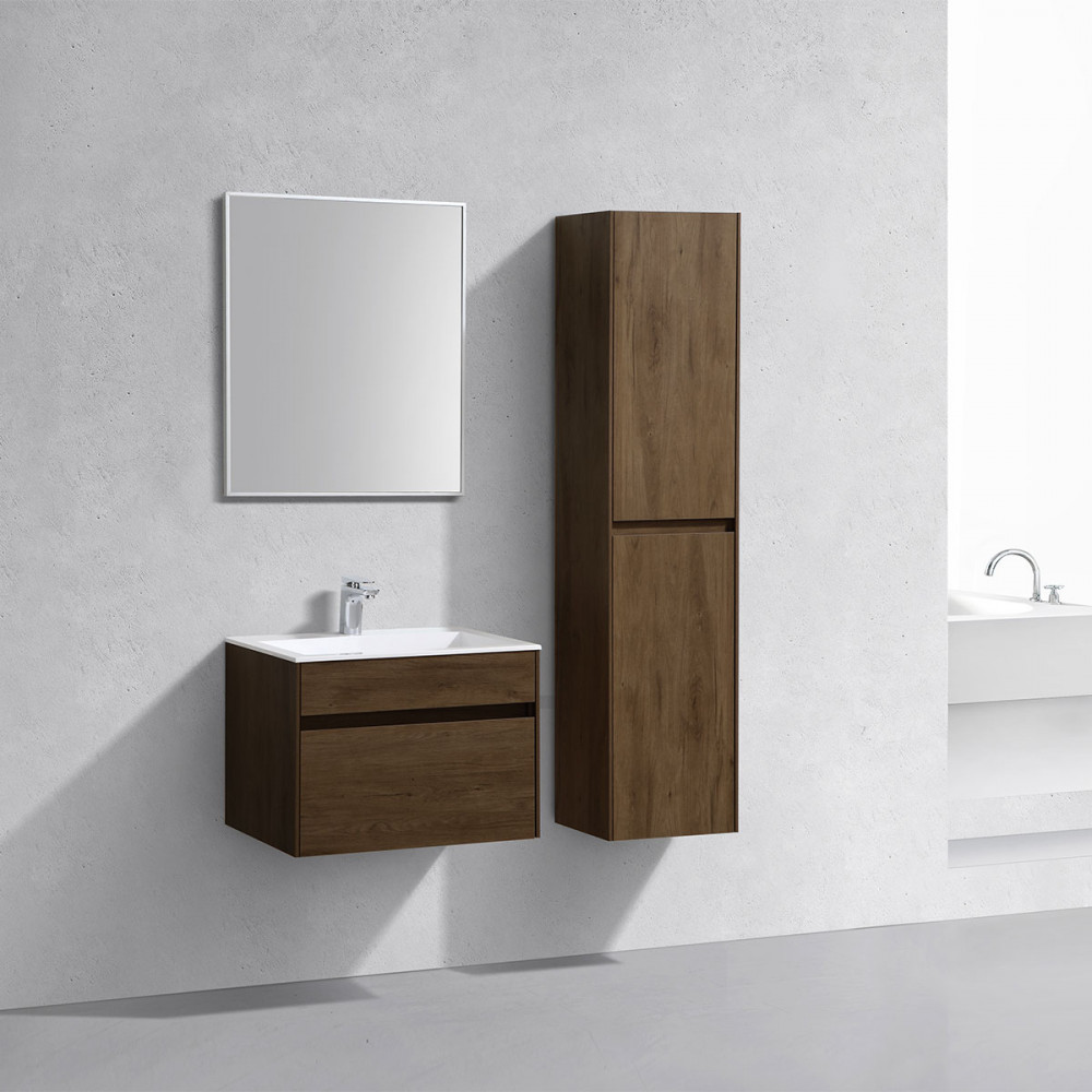 База под раковину Chiara 600 подвесная, 1 выкатной ящик soft-close, T.Oak