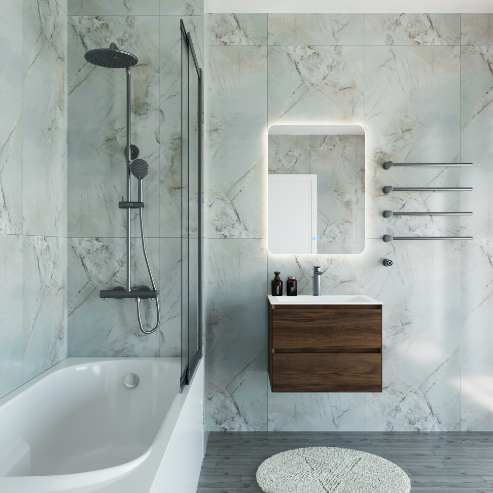 Ванна акриловая Vincea VBT-2A170-LG с ножками 1700*750*480, пристенная, цвет белый