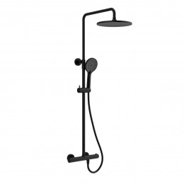 Душевая стойка Esse VSFS-1E0TMB термостатическая без излива, 25см верх душ, черный