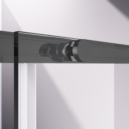 Душевой уголок Slim-N VSR-4SN9014CLGM, 1400*900, вороненая сталь, стекло прозрачное