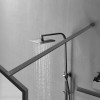 Душевая перегородка Walk-In VSW-1HC100CFGM, 1000*2000, вороненая сталь, стекло прозрачное/рифленое