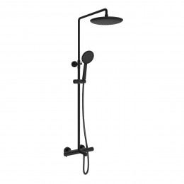 Душевая стойка Desire VSFS-1D1TMB термостатическая с изливом, 25см верх душ, черный