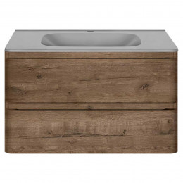 База под раковину Vico 800 подвесная, 2 выкатных ящика soft close, V.Oak
