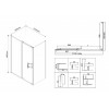 Душевой уголок City VSR-5CT9012CLB, 1200*900, черный, стекло прозрачное
