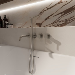 Смеситель для ванны Groove VBTW-4G1BN, встраиваемый, брашированный никель