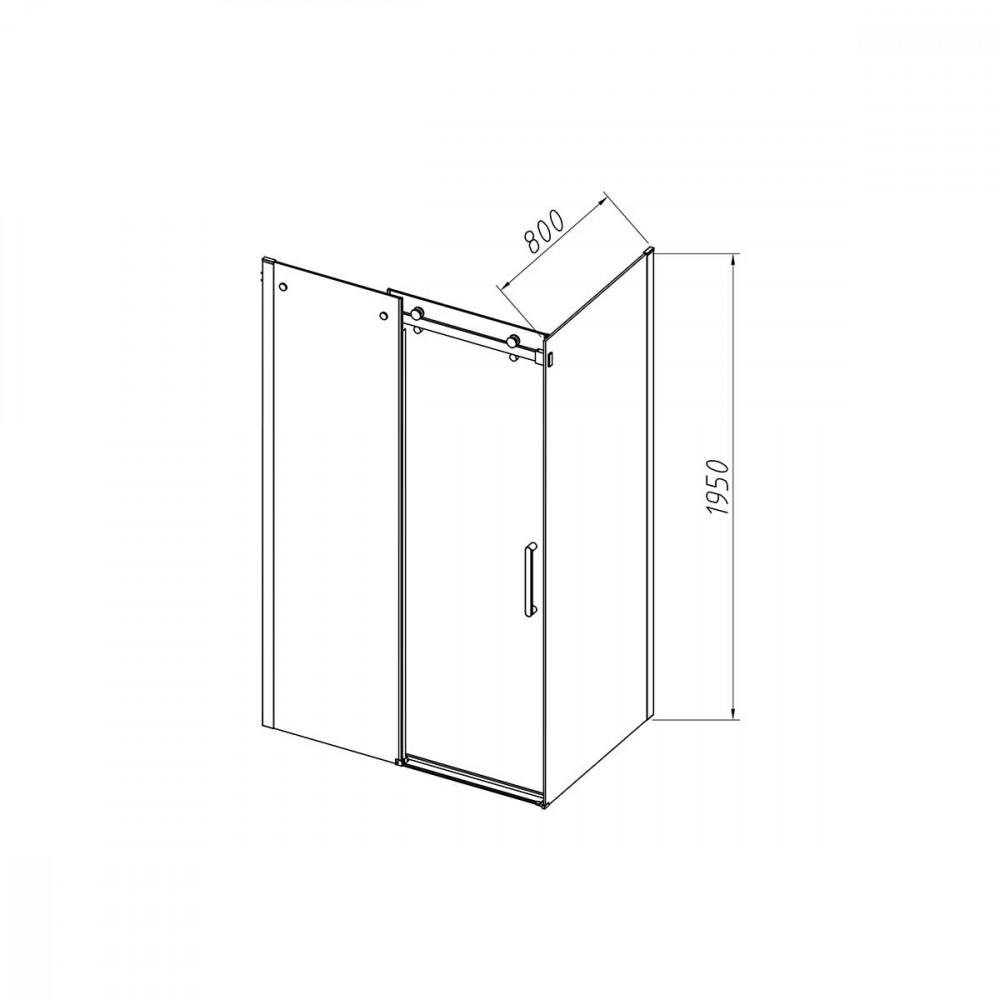Душевой уголок Como-N VSR-4CN8012CL, 1200*800, хром, стекло прозрачное