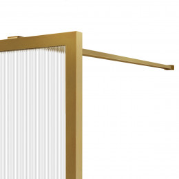 Душевая перегородка Walk-In VSW-1HP700FLBG, 700*2000, брашированное золото, стекло рифленое