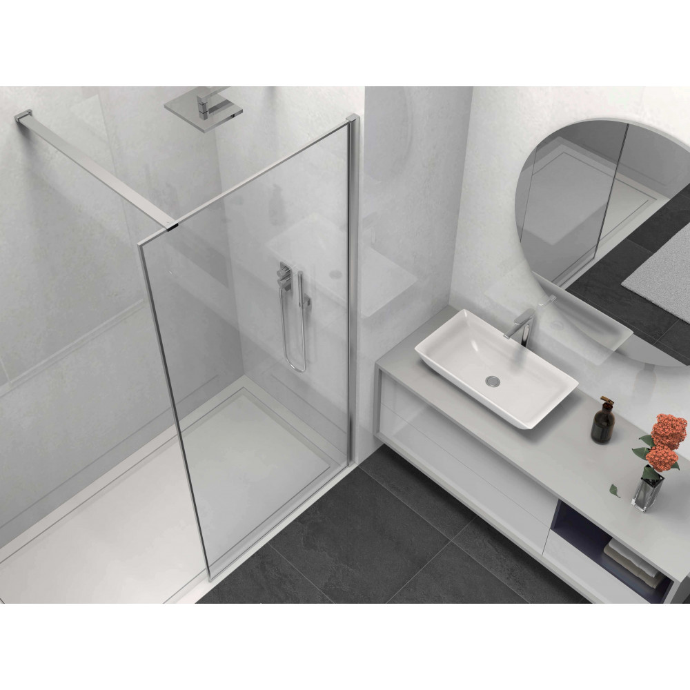 Душевая перегородка Walk-In VSW-1HS100CL, 1000*2000, хром, стекло прозрачное