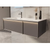 База под раковину Elise 1200 подвесная, 2 выкатных ящика soft close, серый матовый