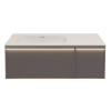 База под раковину Elise 1000 подвесная, левая, 2 выкатных ящика soft close, серый матовый
