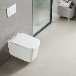 Унитаз подвесной Q-Line VT1-12T Tornado, цвет белый, ультратонкое soft-close сиденье