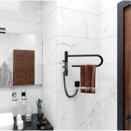 Полотенцесушитель электрический Vincea VTD-1P1BE 39x25, черный, таймер