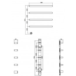 Полотенцесушитель электрический Vincea VTD-2H2GM, вороненая сталь, таймер