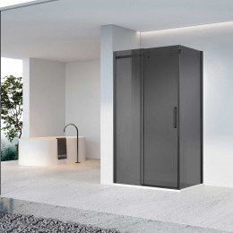 Душевой уголок Como-N VSR-4CN9015CGB, 1500*900, черный, стекло тонированное