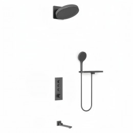Душевой комплект Inspire VSFW-433TI3RGM встраиваемый, термостат, трехрежимный, вороненая сталь