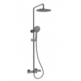 Душевая стойка Rondo VSFS-1R1GM с изливом, вороненая сталь