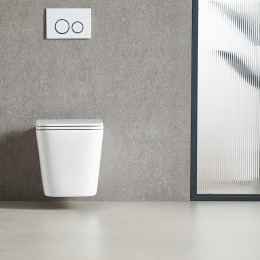 Унитаз подвесной Q-Line VT1-12T Tornado, цвет белый, ультратонкое soft-close сиденье