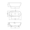 Ванна акриловая Vincea VBT-408-1700 1700*815*580, цвет белый, щелевой перелив