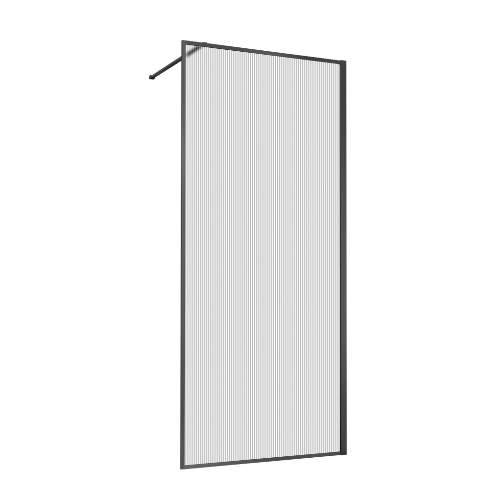 Душевая перегородка Walk-In VSW-1HP900FLGM, 900*2000, вороненая сталь, стекло рифленое