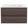 База под раковину Gio 800 подвесная, 2 выкатных ящика soft-close, R.Oak