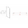 Душевая дверь Flex VDP-1F900CLB, 900, черный, стекло прозрачное
