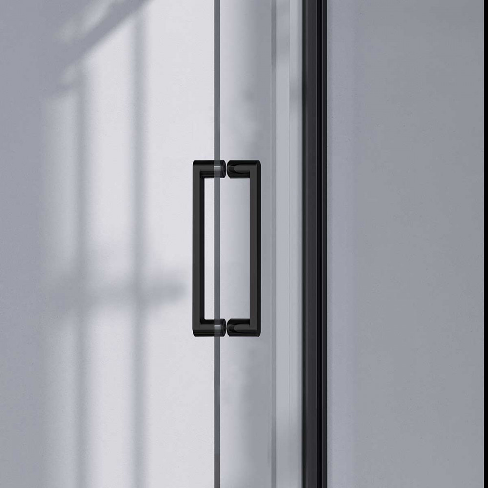 Душевая дверь Como-N VDS-4CN150CLB, 1500, черный, стекло прозрачное