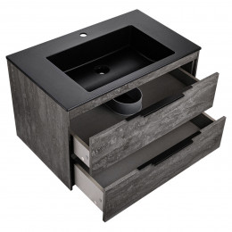 База под раковину Chiara 2D 800 подвесная, 2 выкатных ящика soft-close, G.Stone