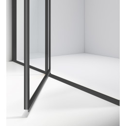 Душевой уголок Slim 8mm VSR-4SLP9012CLB, 1200*900, черный, стекло прозрачное