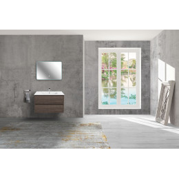 База под раковину Gio 800 подвесная, 2 выкатных ящика soft-close, R.Oak