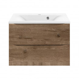 База под раковину Mia 650 подвесная, 2 выкатных ящика soft close, V.Oak