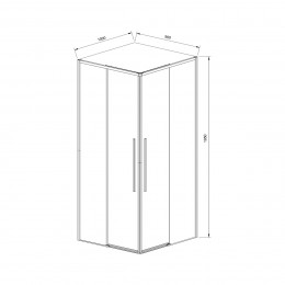 Душевой уголок Slim-N VSS-4SN9010CLG, 1000*900, брашированное золото, стекло прозрачное