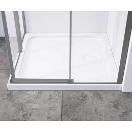 Душевой уголок Slim-N VSS-4SN9010CLGM, 1000*900, вороненая сталь, стекло прозрачное