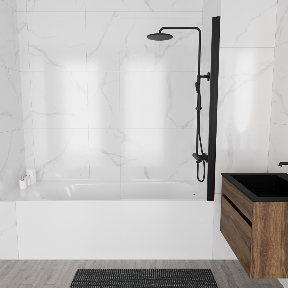 Ванна акриловая Vincea VBT-2B170-FR с каркасом 1700*700*480, пристенная, цвет белый